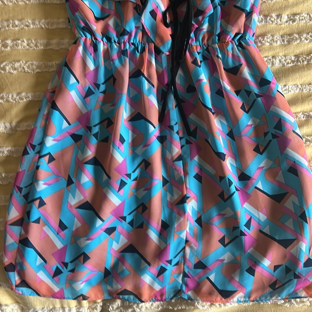 Adelyn Rae Colorful Geometric Print Dress - Picture 7 of 10